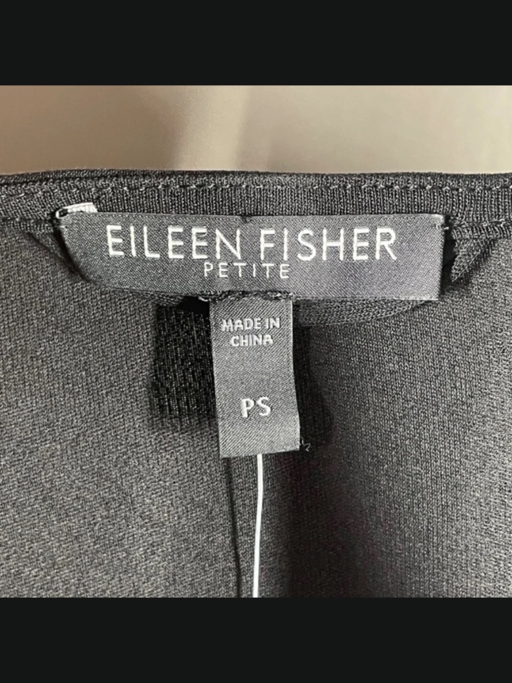 NEW Eileen Fisher Dress Womens Small petite black silk sheath designer classic - Picture 4 of 12